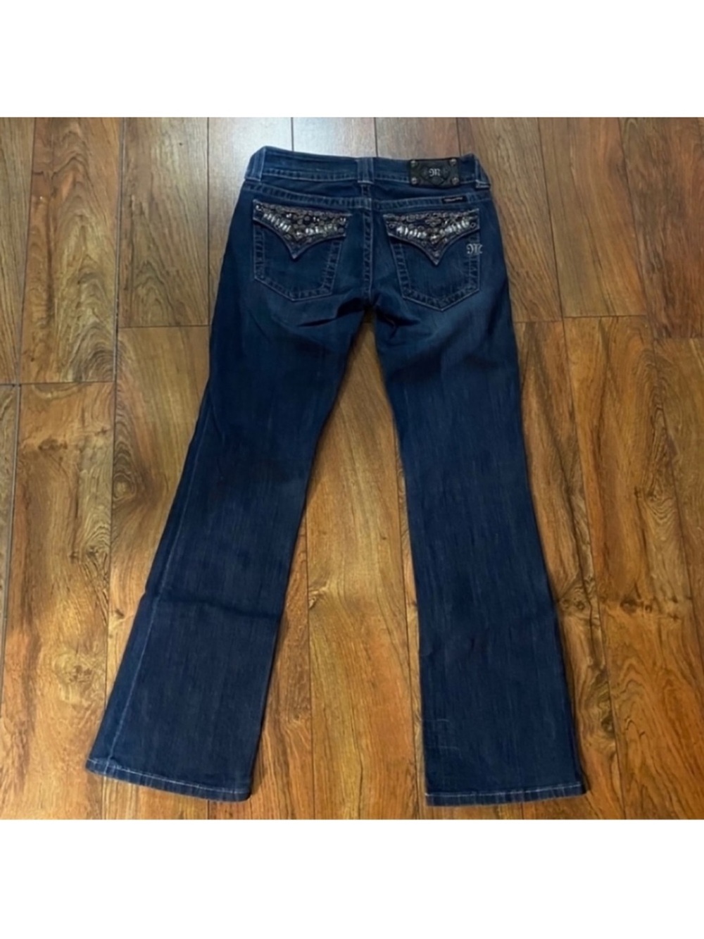 Gorgeous Miss Me Boot Jeans With Embellished Back Pockets 31” Inseam